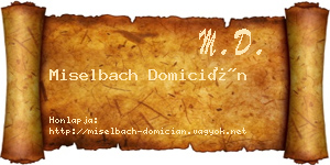 Miselbach Domicián névjegykártya